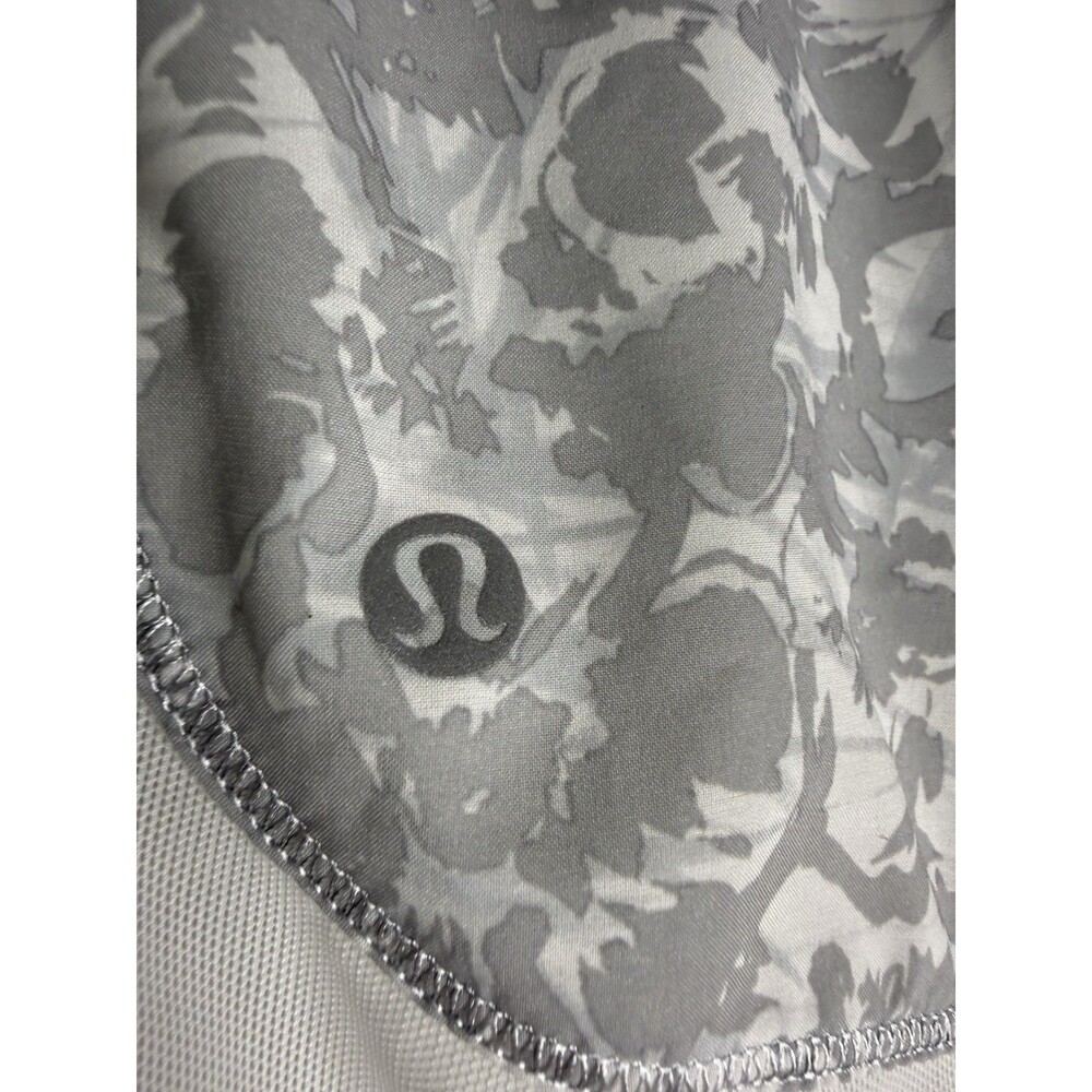 Lululemon White Gray Floral Tennis Skirt Athletic Running Skort